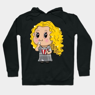 Cute Kawaii Blonde Girl Eating Popcorn Hoodie